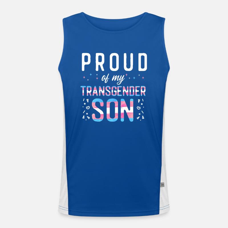 Transgender Trans LGBT Pride Funktionelles Kontrast-Tank Top für Männer 