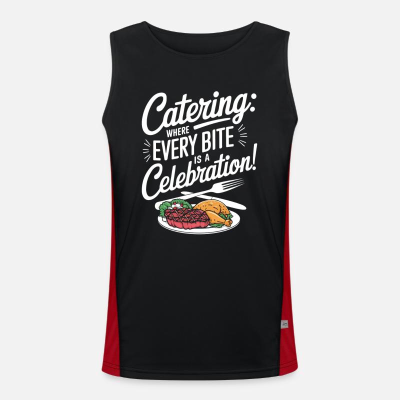 Catering: Where every bite is a celebration! Men's Functional Contrast Tank Top 