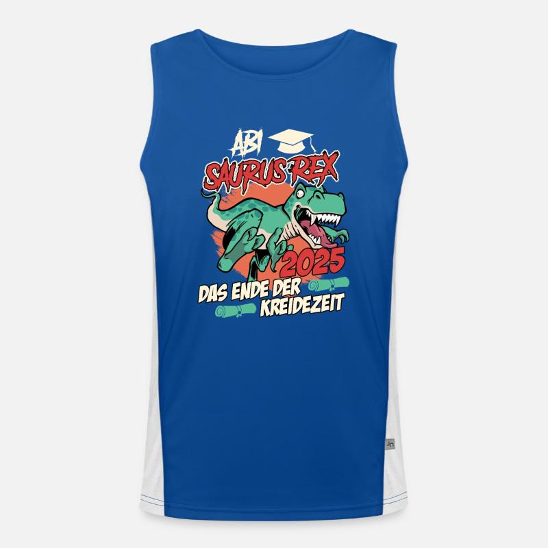 ABI 2025 ABBISUARUS REX DAS ENDE EINER ÄRA Lustig Funktionelles Kontrast-Tank Top für Männer 