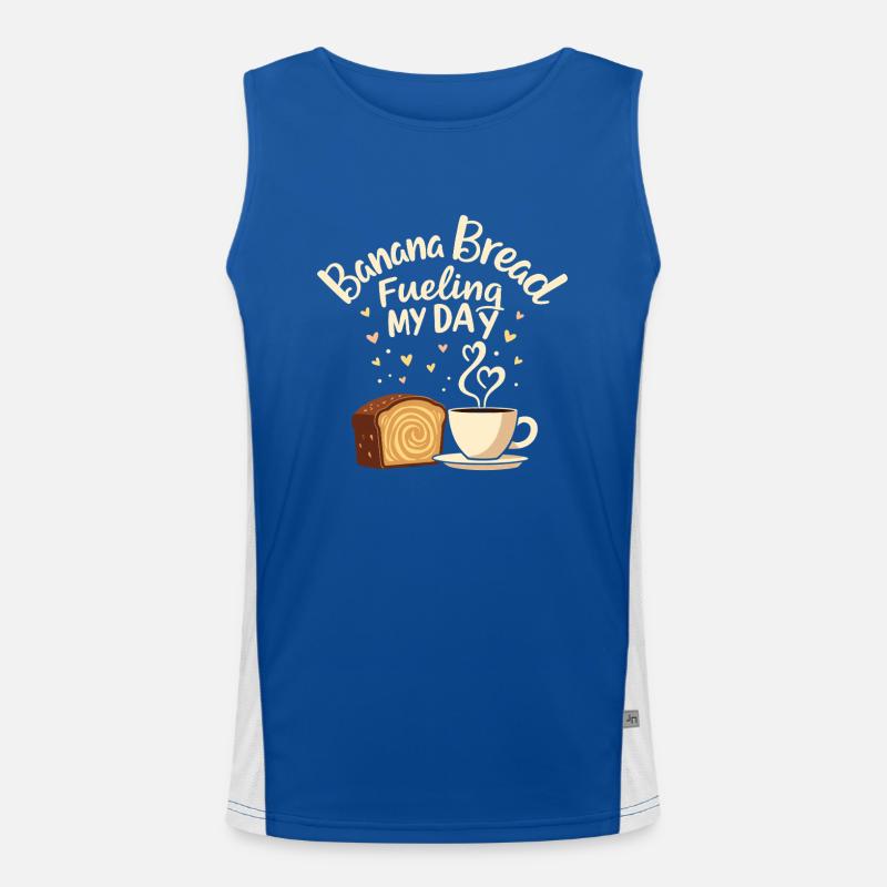 Banana Bread Lover Baking Enthusiast Cozy Men's Functional Contrast Tank Top 