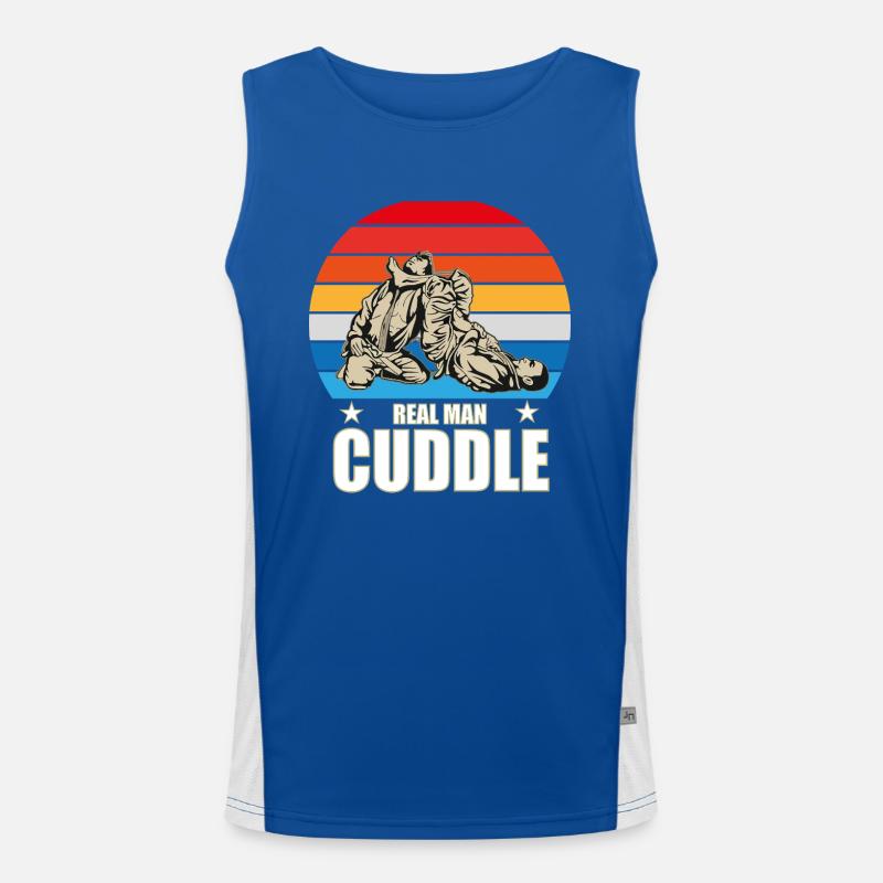 Real Man Cuddle / JiuJitsu Tshirt/Hoodie Funktionelles Kontrast-Tank Top für Männer 