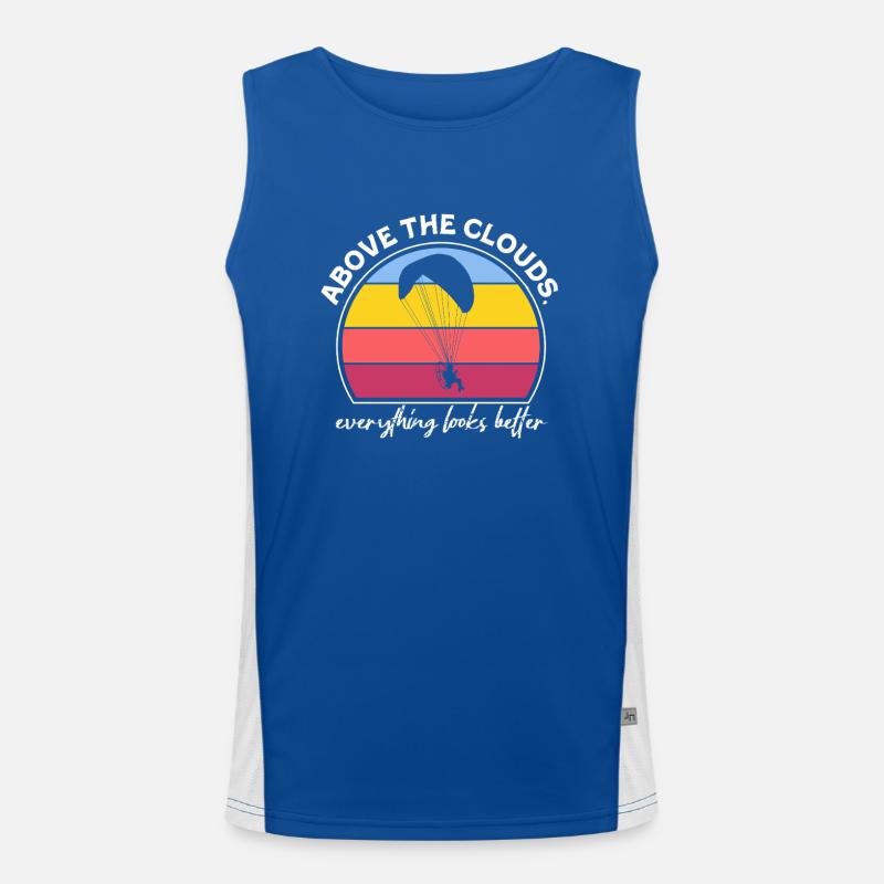 Above The Clouds Paramotor Enthusiast Men's Functional Contrast Tank Top 