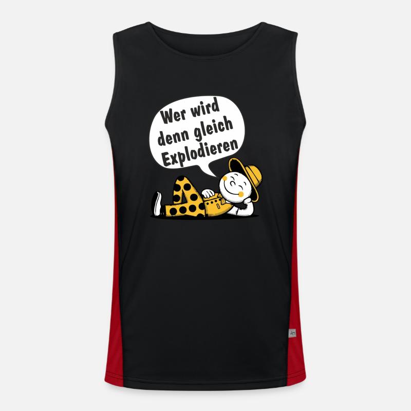 Who's going to explode Men's Functional Contrast Tank Top 