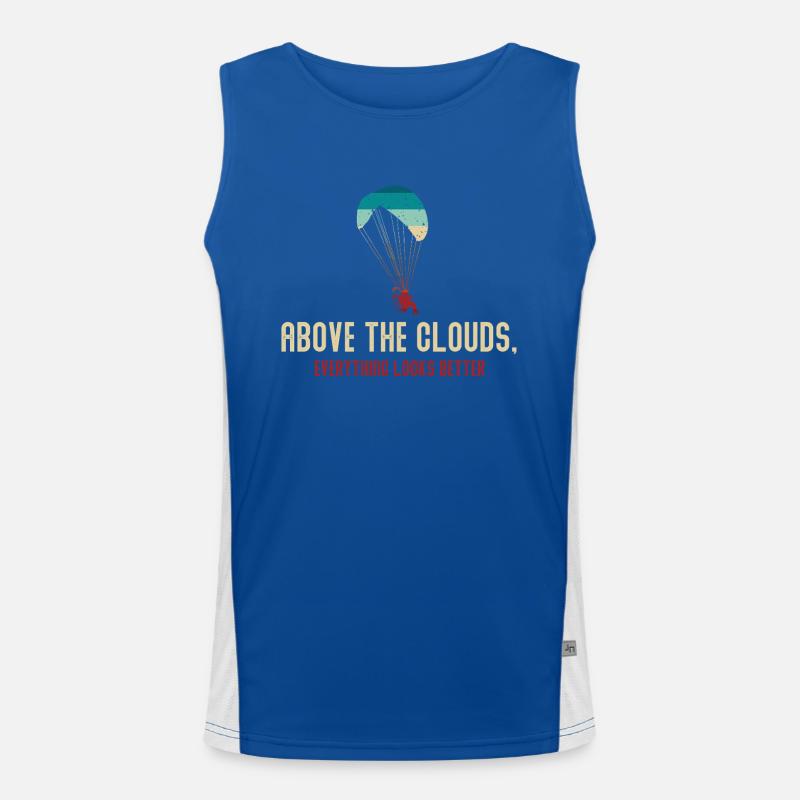 Above The Clouds Paramotor Enthusiast Men's Functional Contrast Tank Top 