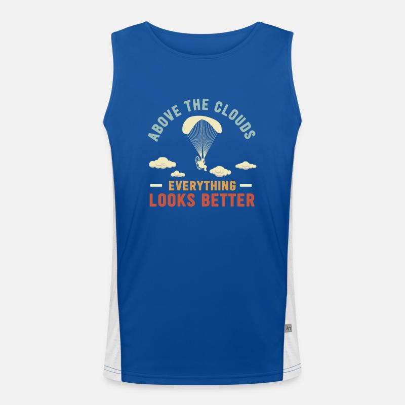 Above The Clouds Paramotor Enthusiast Men's Functional Contrast Tank Top 
