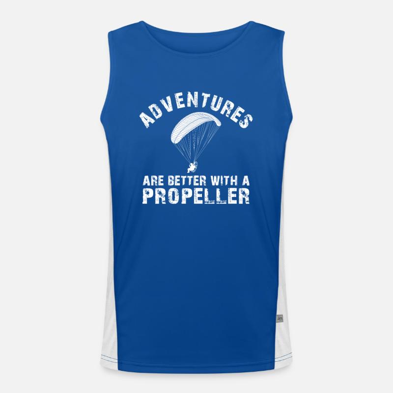 Adventures Are Better With A Propeller Men's Functional Contrast Tank Top 