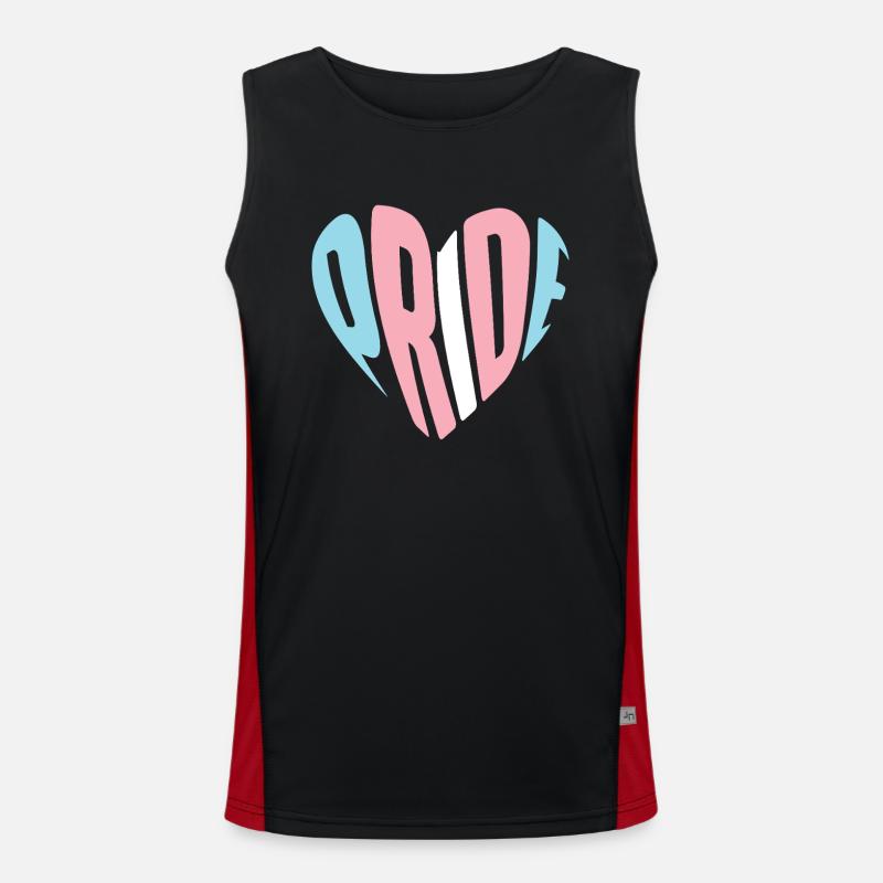 Transgender Trans LGBT Pride Funktionelles Kontrast-Tank Top für Männer 