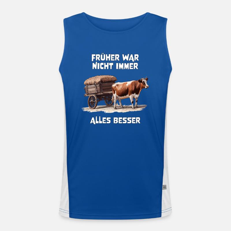 FRÜHER WAR NICHT IMMER ALLES BESSER Funktionelles Kontrast-Tank Top für Männer 