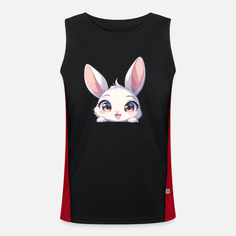 Bunny Bunny - Men's Functional Contrast Tank Top  - black/red
