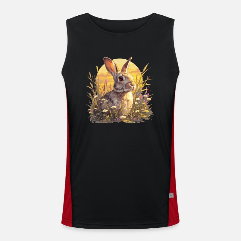 Bunny Bunny - Men's Functional Contrast Tank Top  - black/red