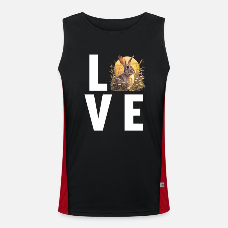 Bunny Bunny - Men's Functional Contrast Tank Top  - black/red