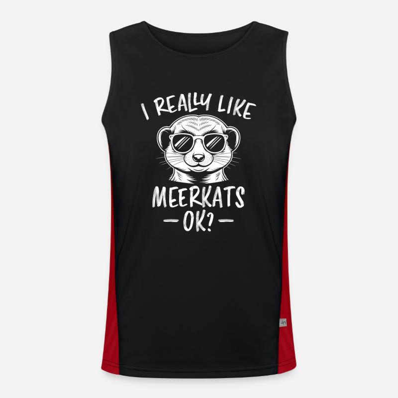 Suricate disant drôle Cadeau de suricate Débardeur respirant contrasté Homme 