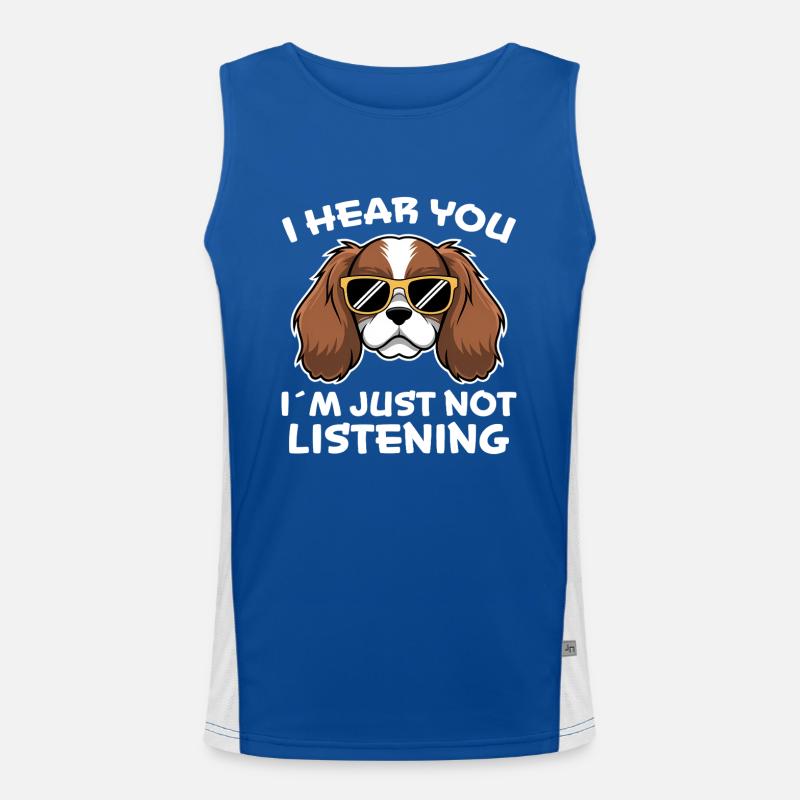 Cavalier King Charles Spaniel Dire Chien Cadeau Débardeur respirant contrasté Homme 