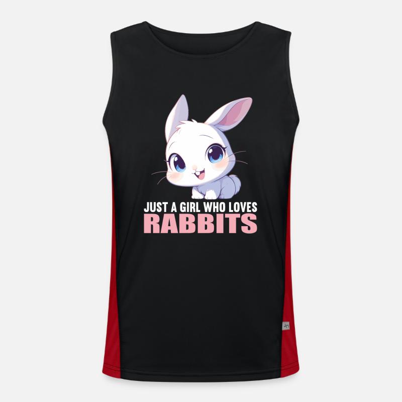 Bunny Bunny - Men's Functional Contrast Tank Top  - black/red