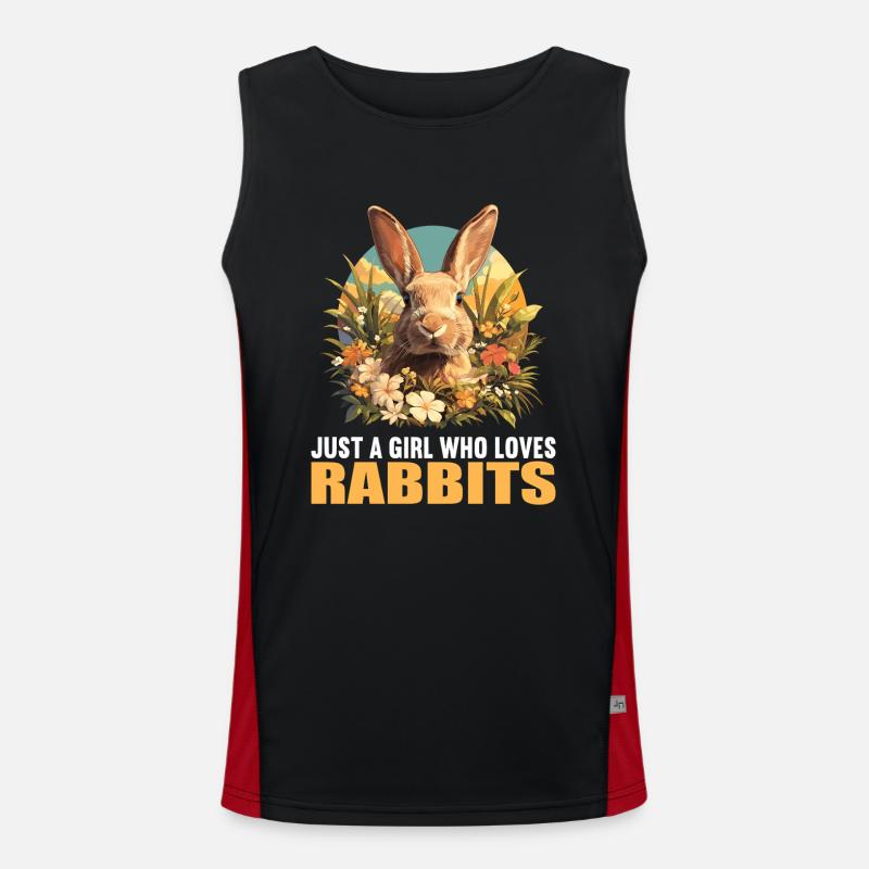 Bunny Bunny - Men's Functional Contrast Tank Top - black/red