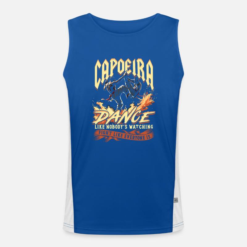Capoeira Dance Likes Nobody's Watching Men's Functional Contrast Tank Top 