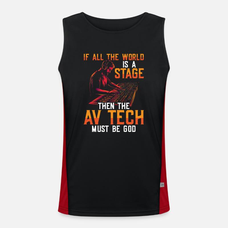 AV technology AV technician Audiovisual technician Men's Functional Contrast Tank Top 