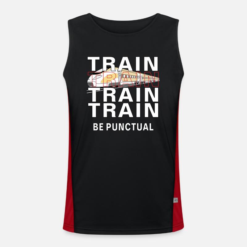 ZUG TRAIN BE PUNCTUAL Men's Functional Contrast Tank Top 