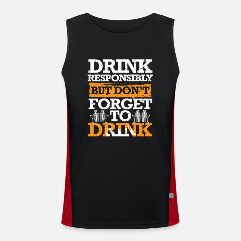 Bartender Bartender Bartending - Men's Functional Contrast Tank Top  - black/red
