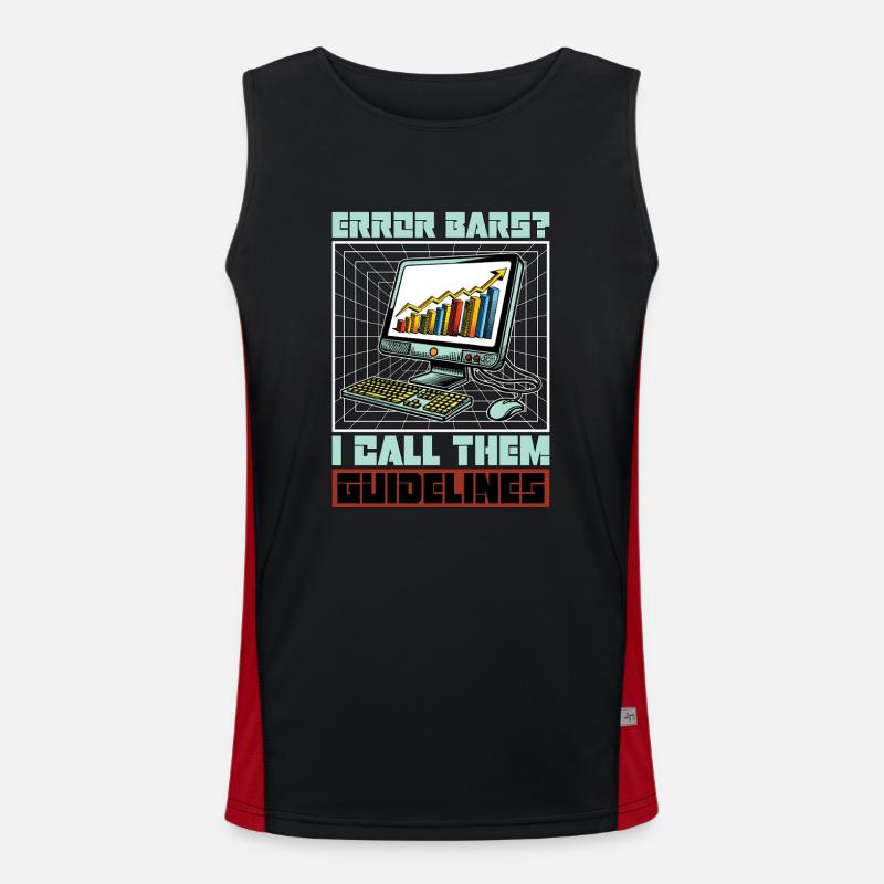 Statistician Error Bars I Call Them Data Analysis Funktionelles Kontrast-Tank Top für Männer 