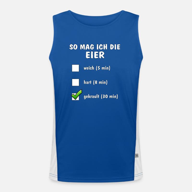 C’EST COMME ÇA QUE J’AIME LES ŒUFS Débardeur respirant contrasté Homme 