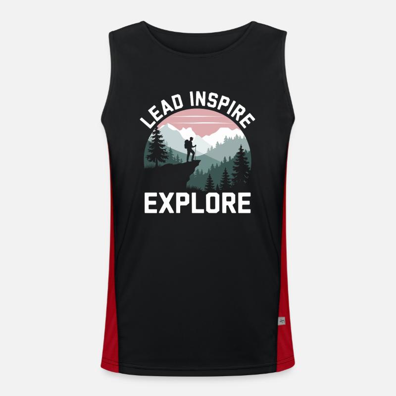 Scout Guide Scout Camping - Men's Functional Contrast Tank Top - black/red