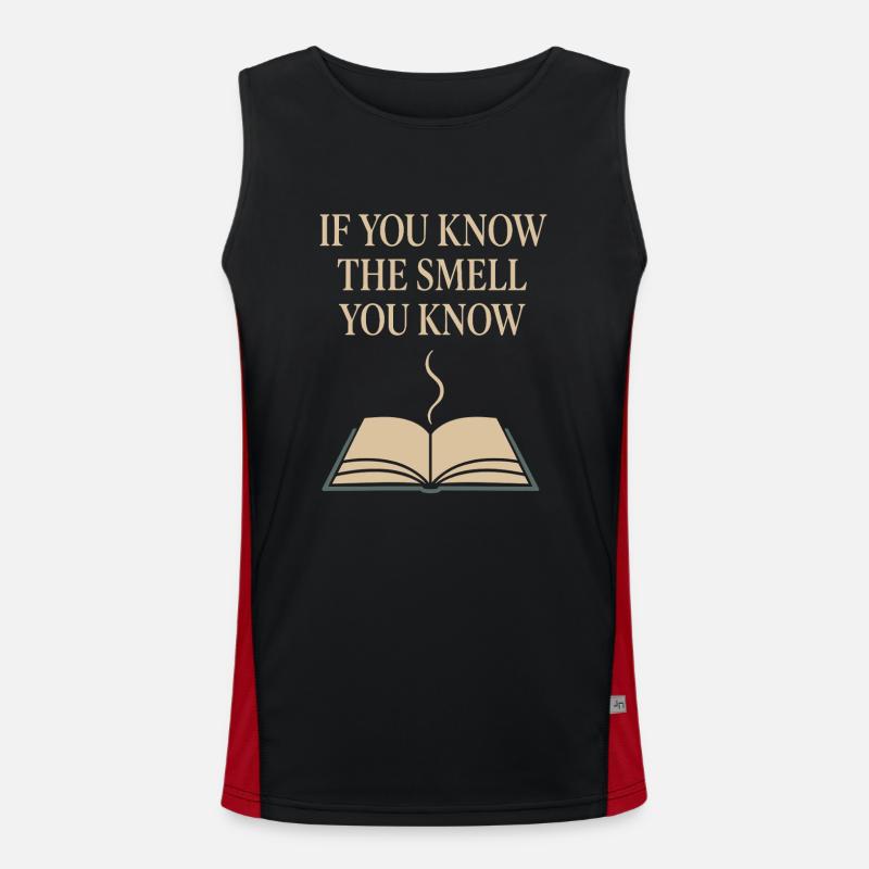 Book Sniffer Reader -Fragrance Pride Old Pages Aroma Men's Functional Contrast Tank Top 
