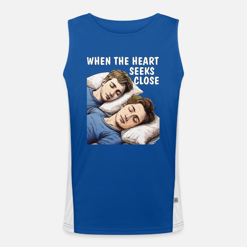 WHEN THE HEART SEEKS CLOSE Funktionelles Kontrast-Tank Top für Männer 