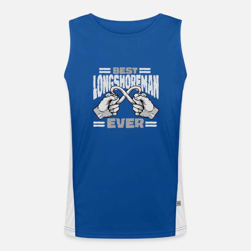 Dock Worker Best Longshoreman Ever Men's Functional Contrast Tank Top 
