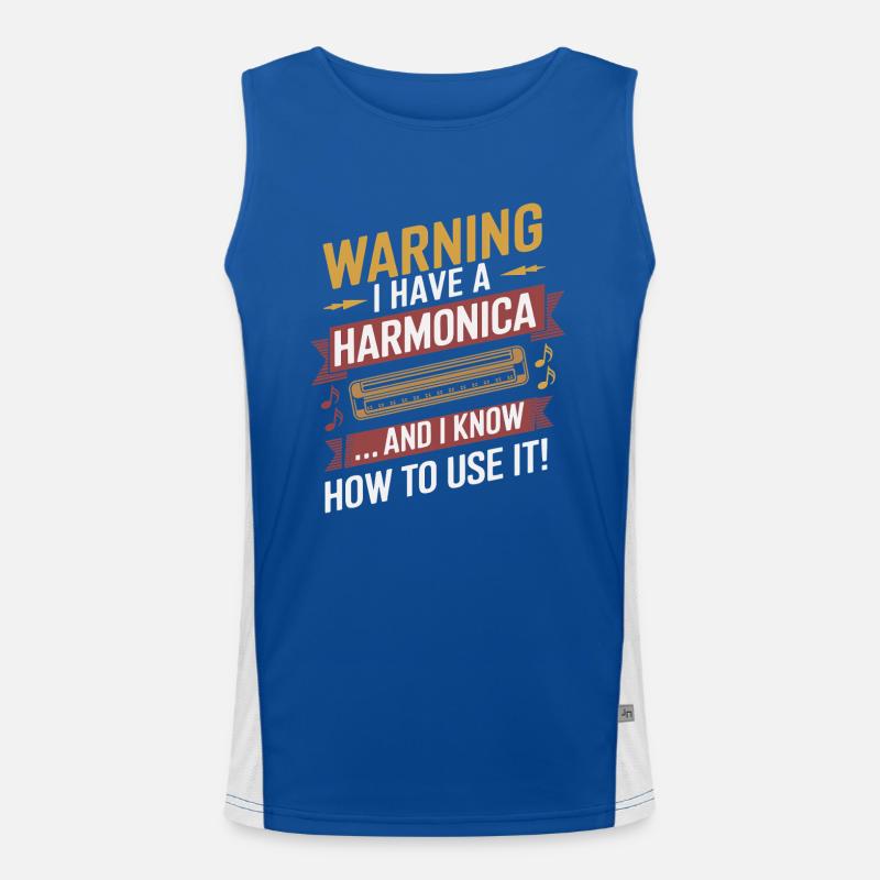 Attention: I have a harmonica and know how Men's Functional Contrast Tank Top 