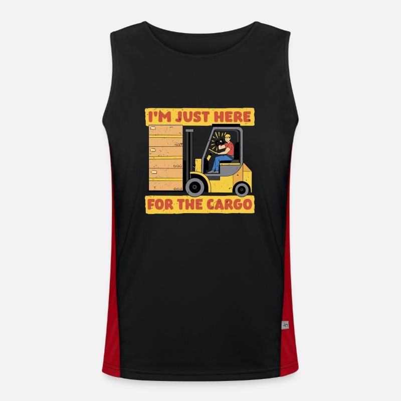 Hafenarbeiter Just here For The Cargo Funktionelles Kontrast-Tank Top für Männer 