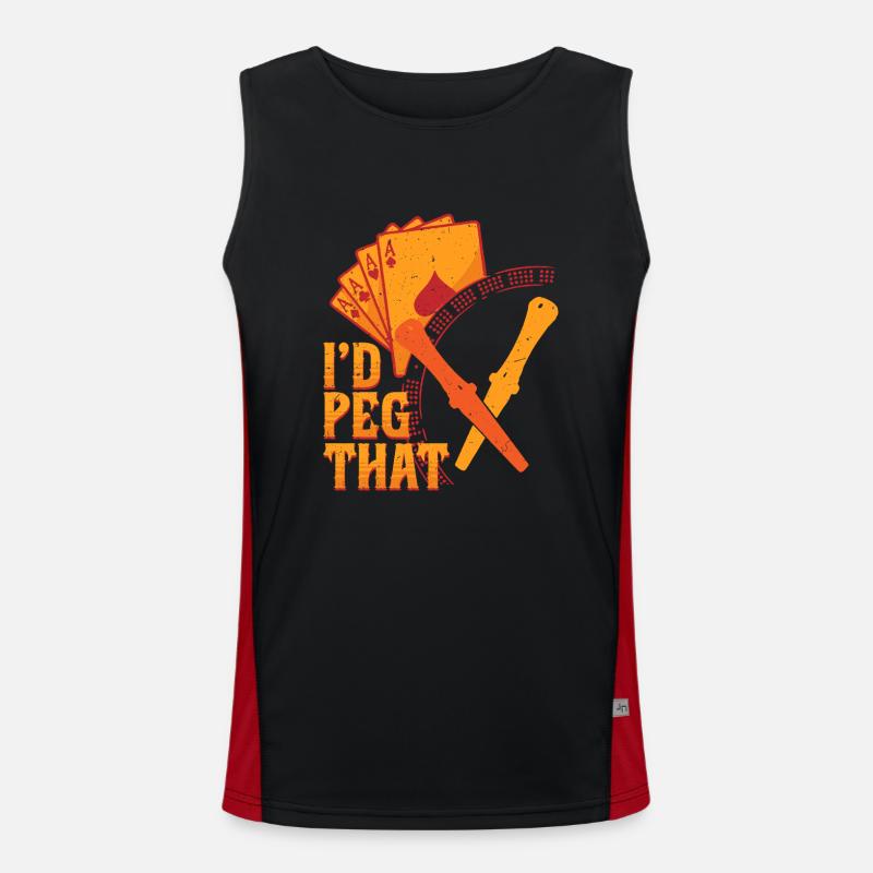 Cribbage I'd Peg That Funktionelles Kontrast-Tank Top für Männer 