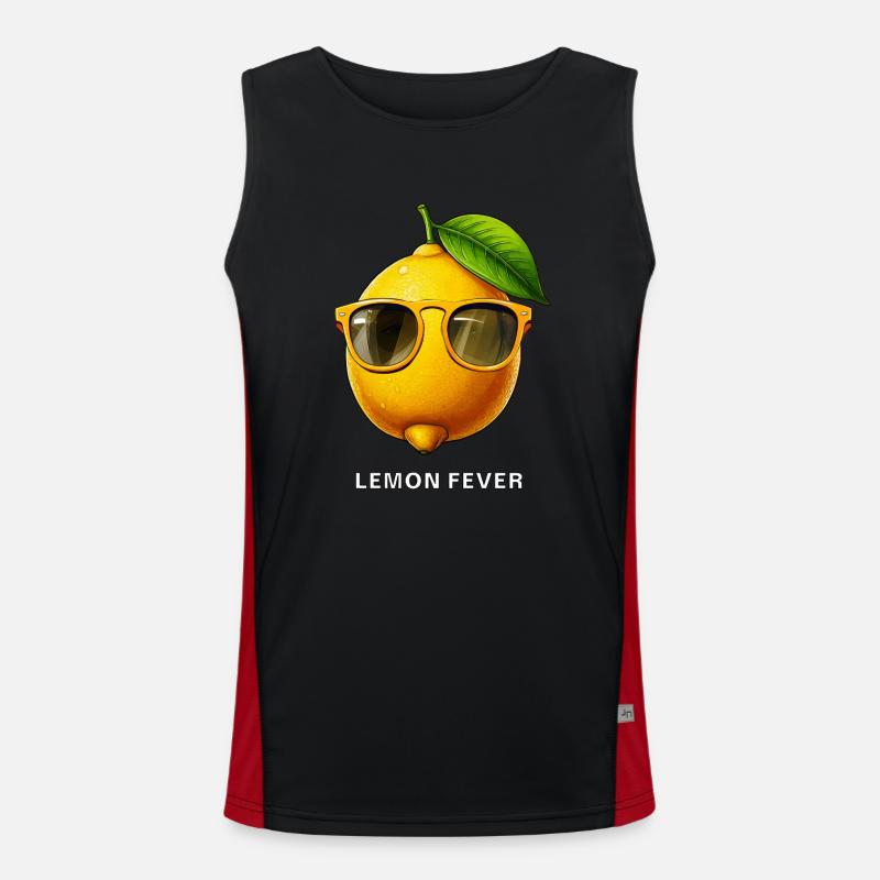 ZITRONE LEMON FEVER Funktionelles Kontrast-Tank Top für Männer 