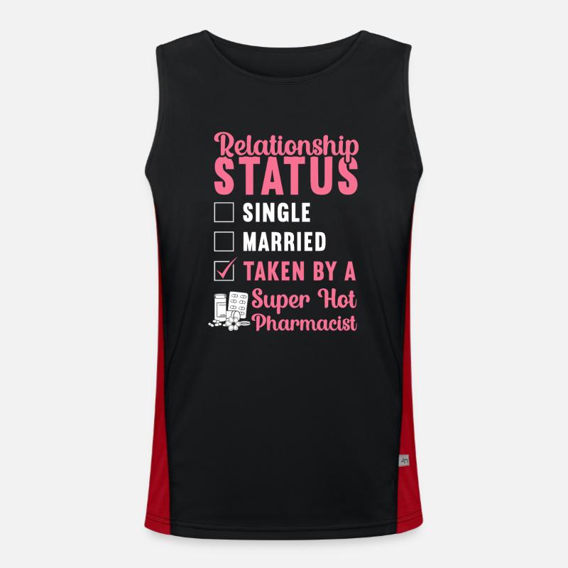 Pharmacy Tech Technician - Men's Functional Contrast Tank Top  - black/red