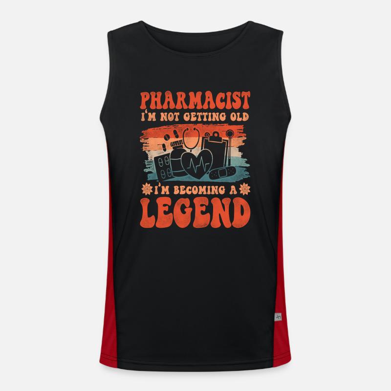 Pharmacy Tech Technician Funktionelles Kontrast-Tank Top für Männer 