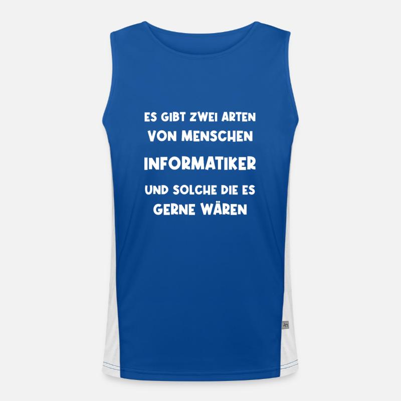Informatiker Programmierer Informatikstudent Funktionelles Kontrast-Tank Top für Männer 