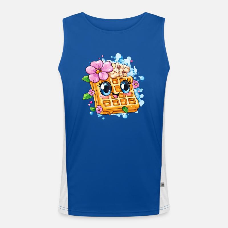 Gaufre avec joie de fleur Débardeur respirant contrasté Homme 