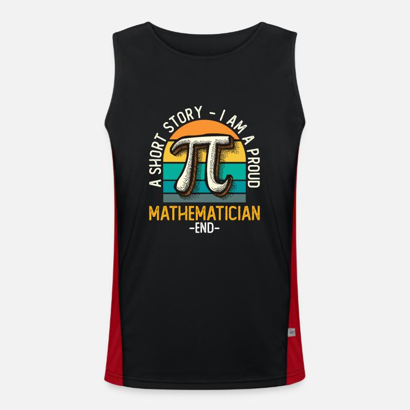 Mathematician A Short Story I Am A Statistician Funktionelles Kontrast-Tank Top für Männer 