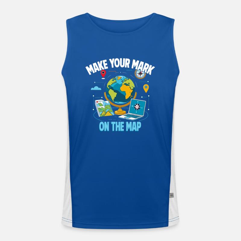 Geographic Information Systems Men's Functional Contrast Tank Top 