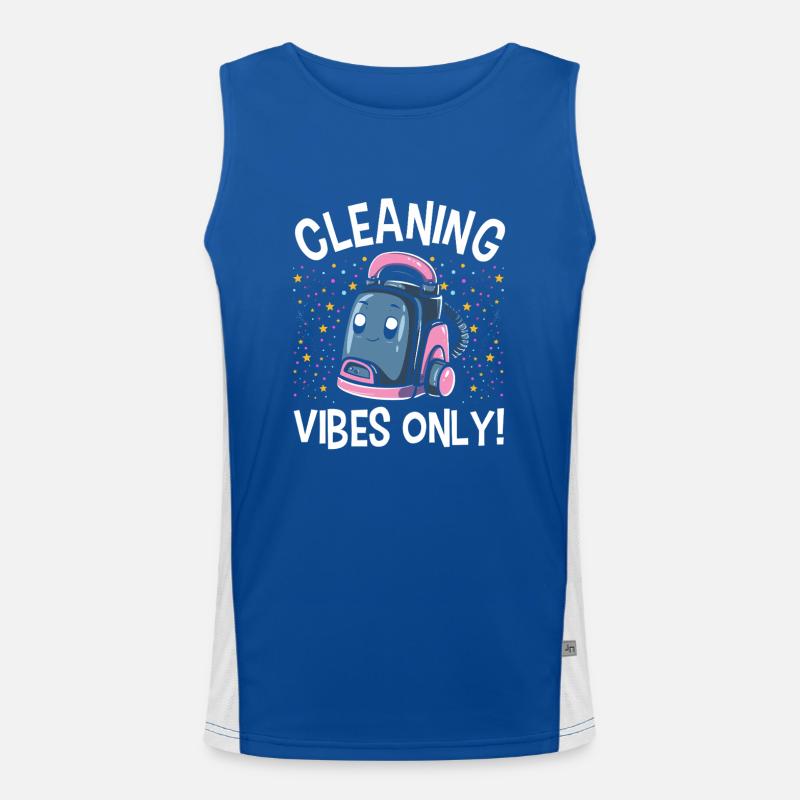 Cleaning Lover Cleaner Men's Functional Contrast Tank Top 