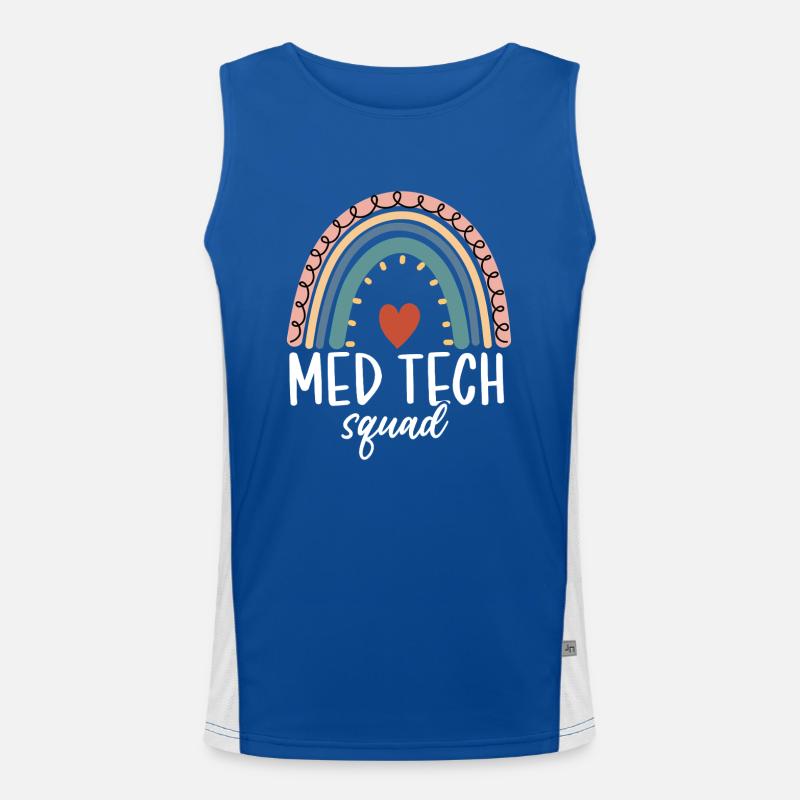 Med Tech Squad Boho Regenbogen Lustiges medizinisches Labor Funktionelles Kontrast-Tank Top für Männer 