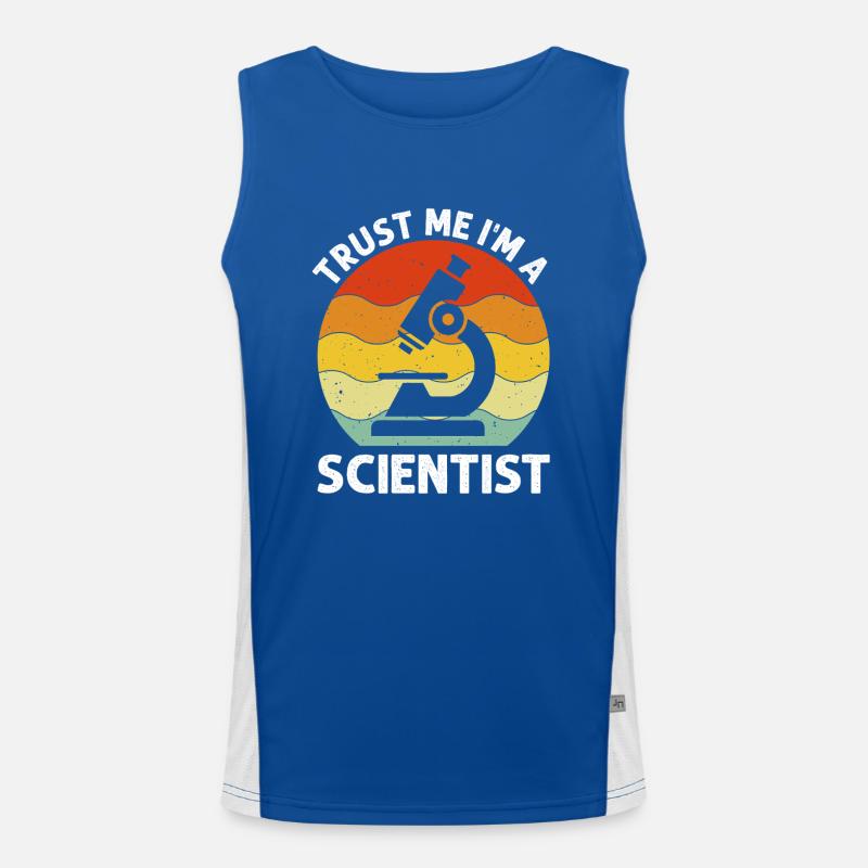 Glaub mir, ich bin ein Wissenschaftler Retro MLS Med Lab Funktionelles Kontrast-Tank Top für Männer 