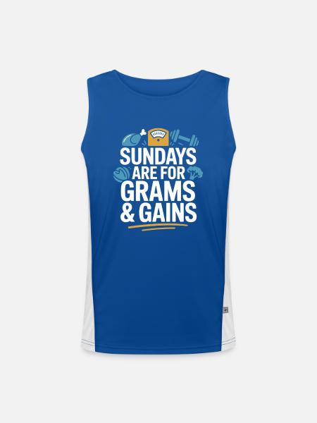 Prepared Squad Meal Planner Food Organization - Men's Functional Contrast Tank Top  - royal/white - Front