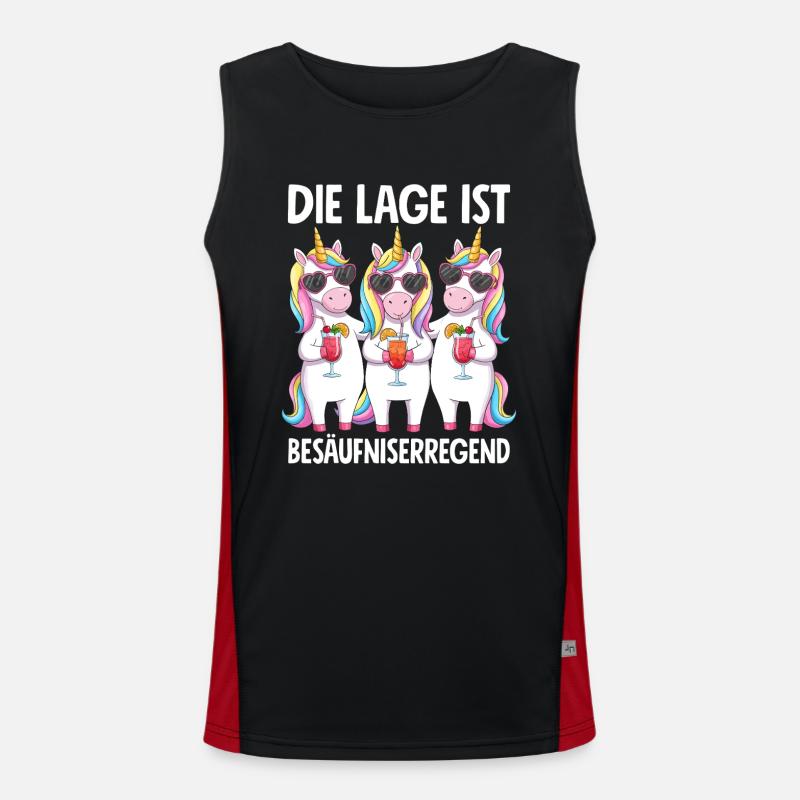 The situation is drunkenness - Men's Functional Contrast Tank Top  - black/red