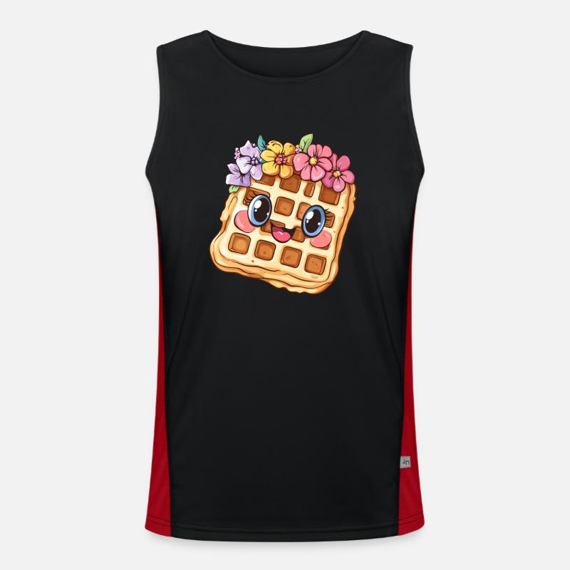 Gaufre aux fleurs Débardeur respirant contrasté Homme 