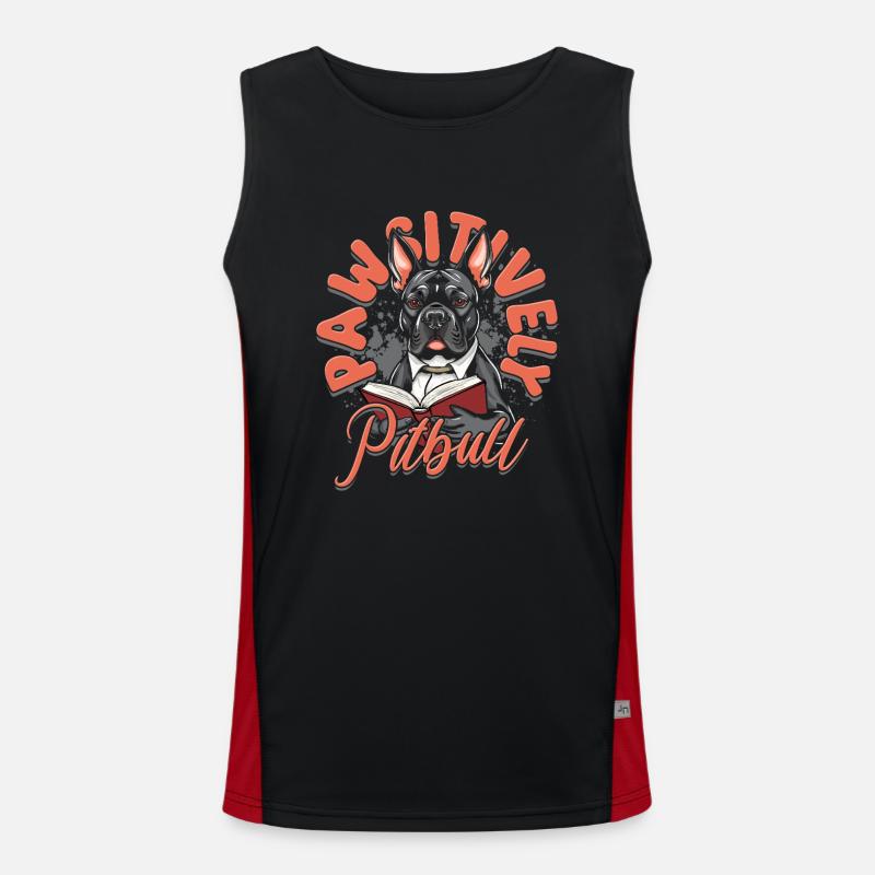 Pitbull Pitbulls Pawsitive Pitbull Funktionelles Kontrast-Tank Top für Männer 