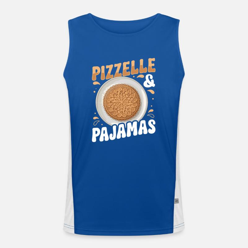 Pizzelle Waffle - Italian Waffles Men's Functional Contrast Tank Top 