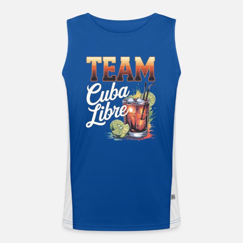 Cocktail Barkeeper Team Cuba Libre Funktionelles Kontrast-Tank Top für Männer 