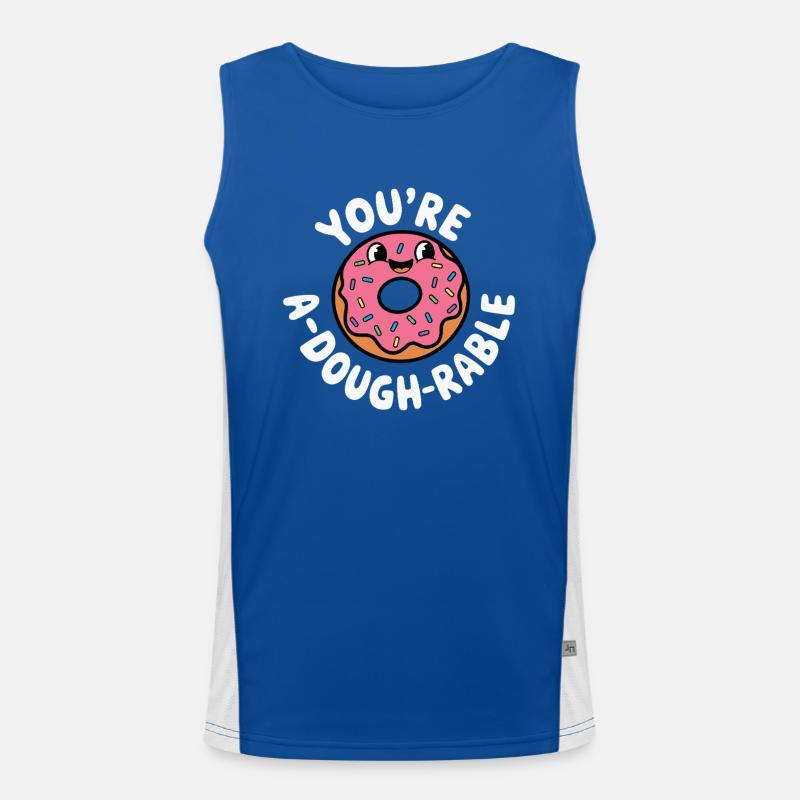 Jeu de mots mignon sur les beignets Débardeur respirant contrasté Homme 