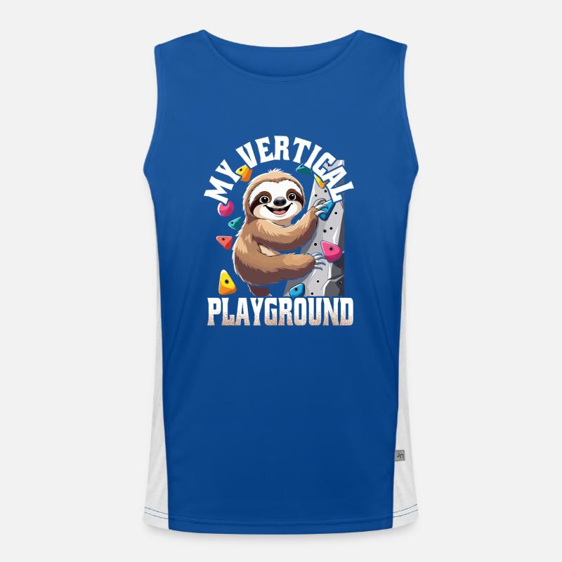 Escalade intérieure Mon terrain de jeu vertical Débardeur respirant contrasté Homme 